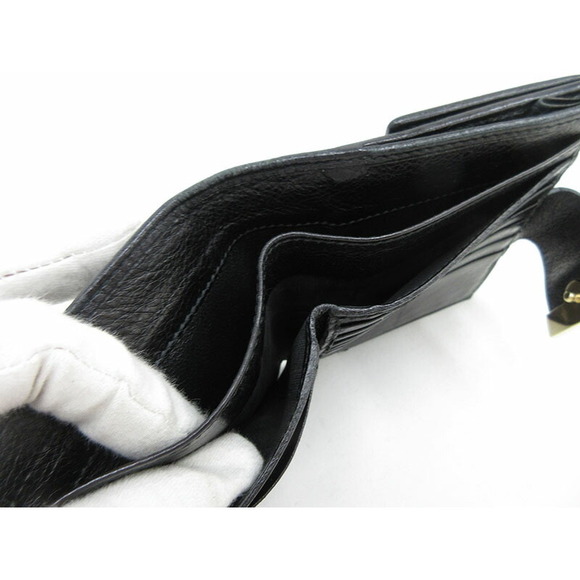 Gucci Double Hook Wallet Black GG Canvas - Picture 8 of 10